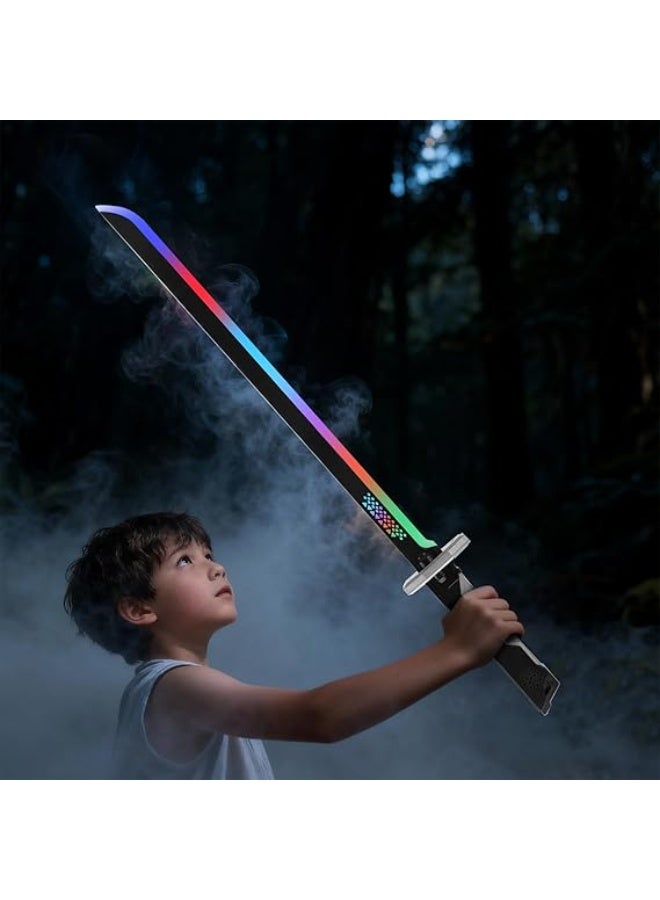 رذاذ ملون متوهج آمن للعب الأدوار سيف ضوئي سيف شرارة سيف أطفال مضيء مع تأثير وميض دخان - Image 3